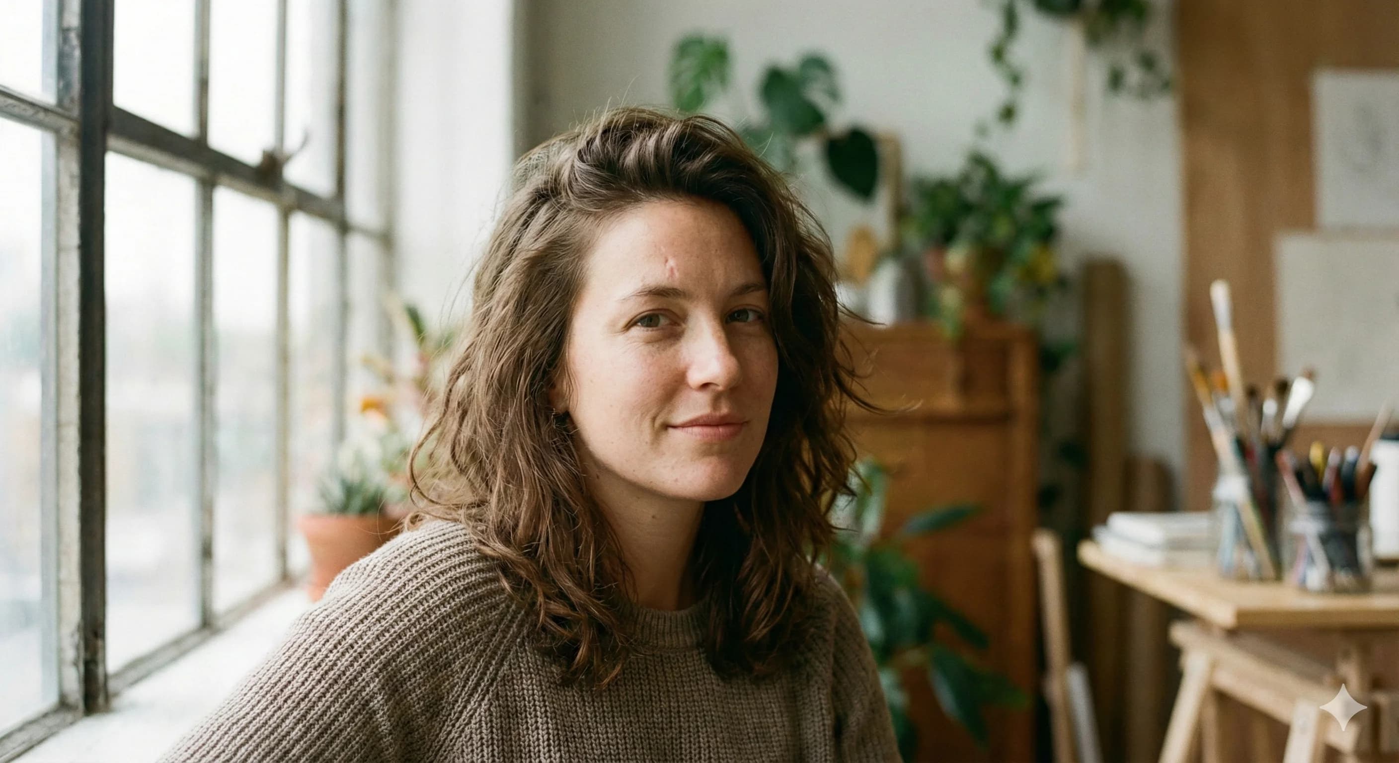 Ultra-realistic portrait of a woman in soft cinematic lighting, showcasing Synpix photo-quality image generation.